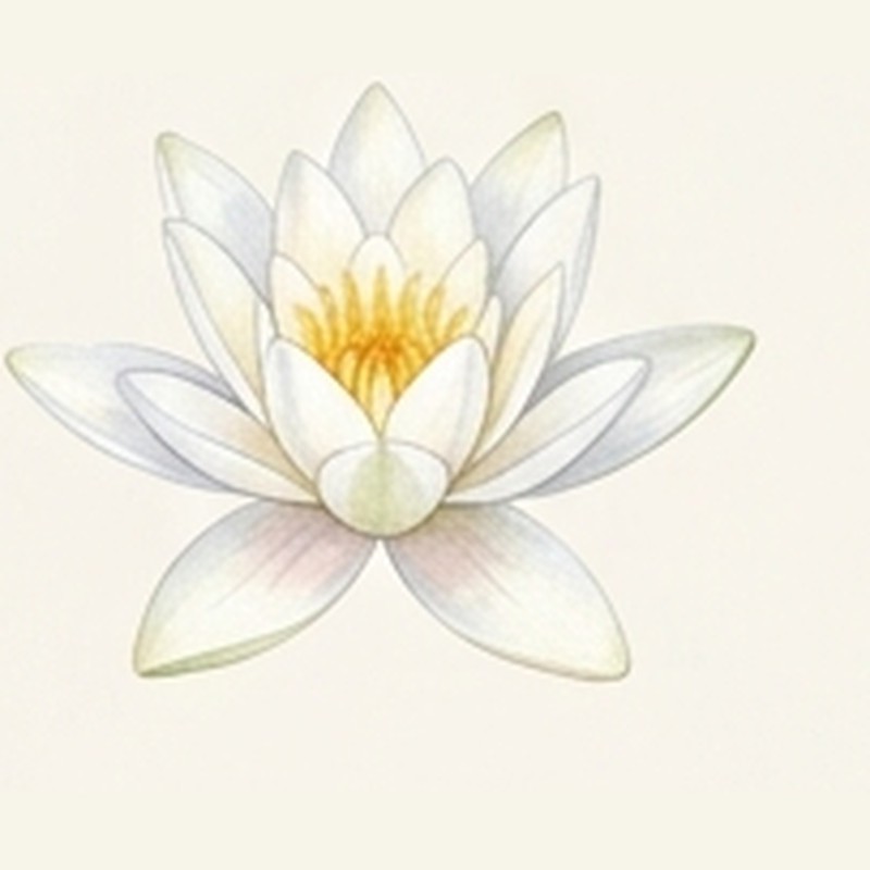 Water Lily illustration representing the zodiac sign Cancer
